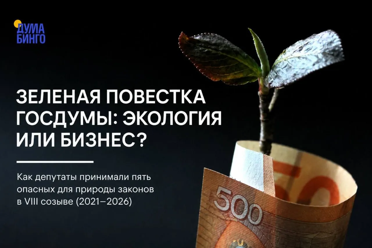 Анализ законодательных инициатив показывает, что большинство решений в вопросах экологии принималось в интересах инфраструктуры и бизнеса; иногда возникали дискуссии и редкие голоса «против».